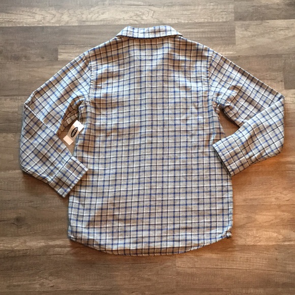 NEW Old Navy Boys Medium Button Up Flannel Shirt - Picture 3 of 7